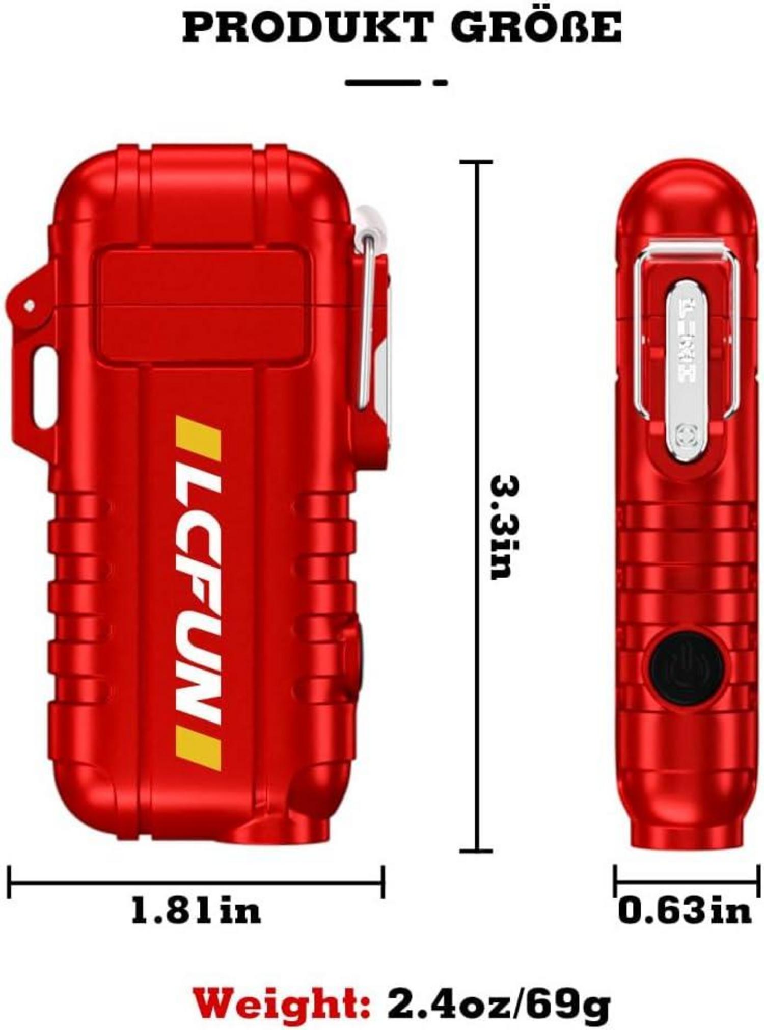 Elektrisches Feuerzeug 360° Flexibler Hals USB C Winddicht IP56