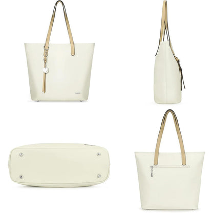 Pomelo Best Damen Handtasche PU Leder Groß mit Streifen