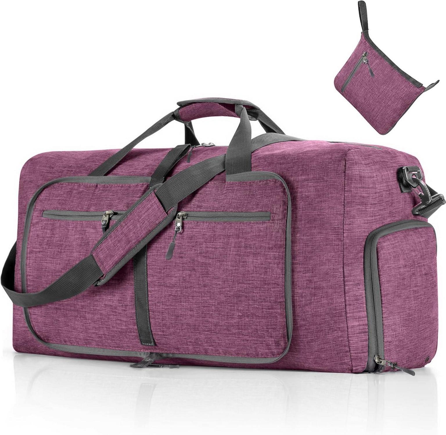 65L Reisetasche mit Schuhfach, Große Falttasche für