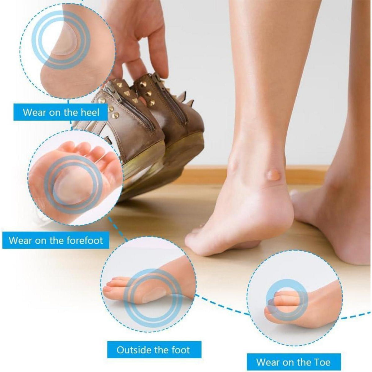 Blasenpflaster Hydrogel Wasserdicht für Ferse & Zehen (16 Stück)