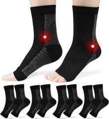 Kompressionssocken für Neuropathie und Plantarfasziitis, 4er Pack
