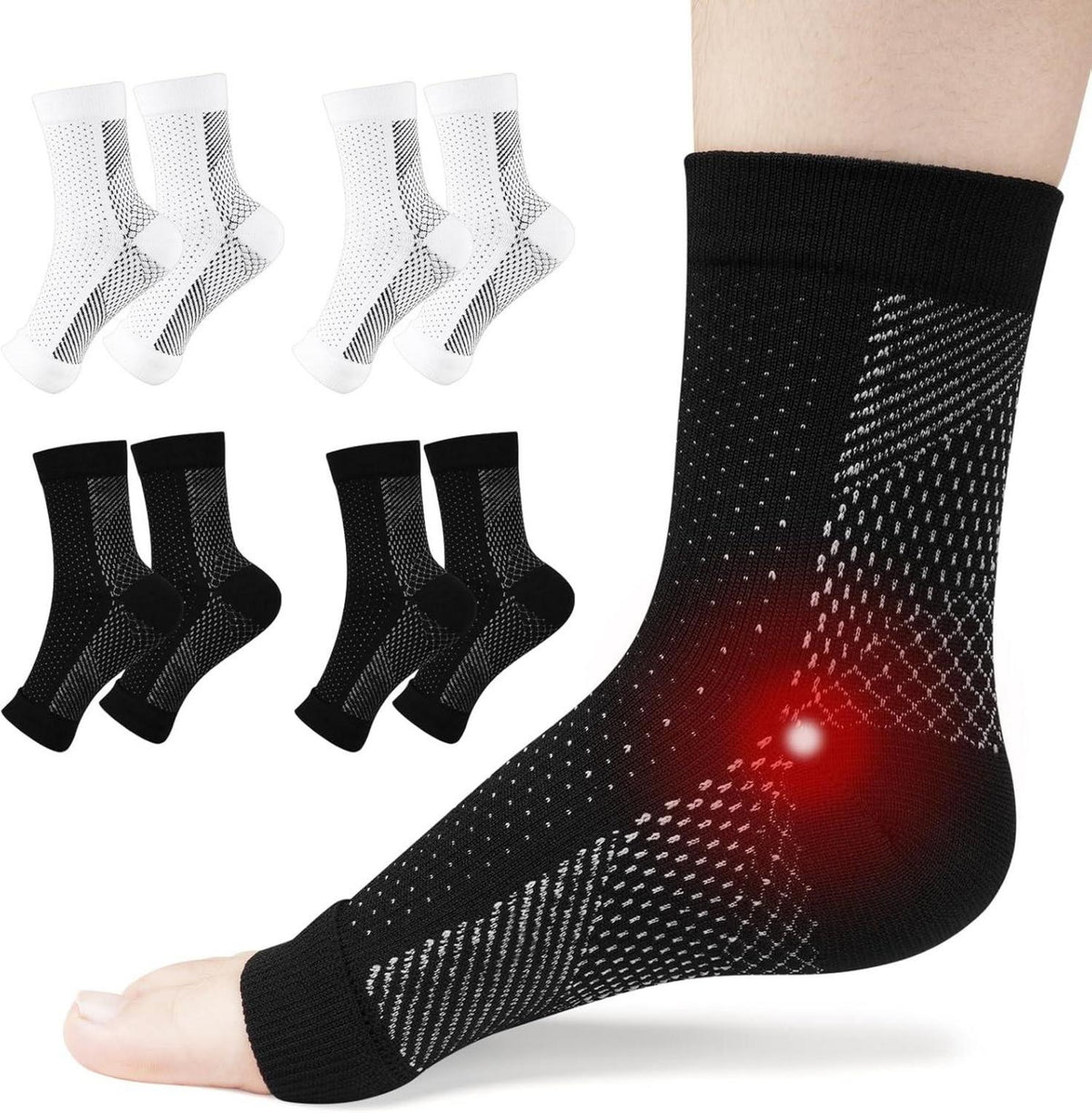 Neuropathie Kompressionssocken 4 Paar Orthopädische Plantarfasziitis