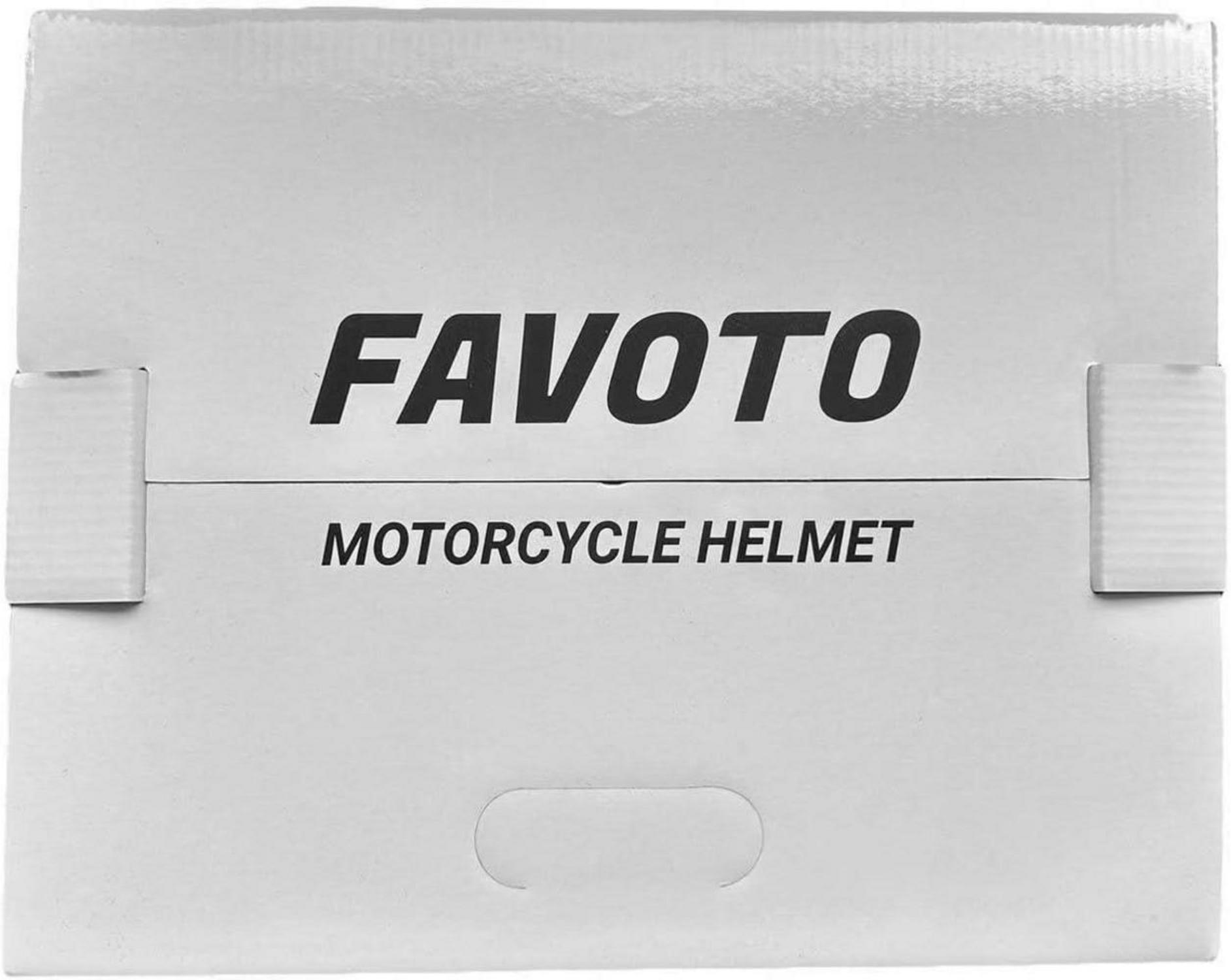 Favoto Motorradhelm Integralhelme ECE Zertifiziert Atmungsaktiv Kohlefaser L 59-60cm