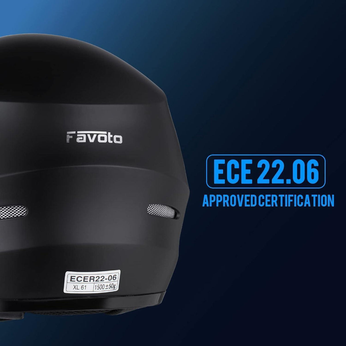 Integralhelm Motorrad Moped ECE 22.06 Schwarz M