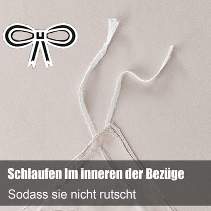 Soifox Bettwäsche Beige 135x200 Mikrofaser Reißverschluss Bettbezug 135x200 Kissenbezug 80x80 cm