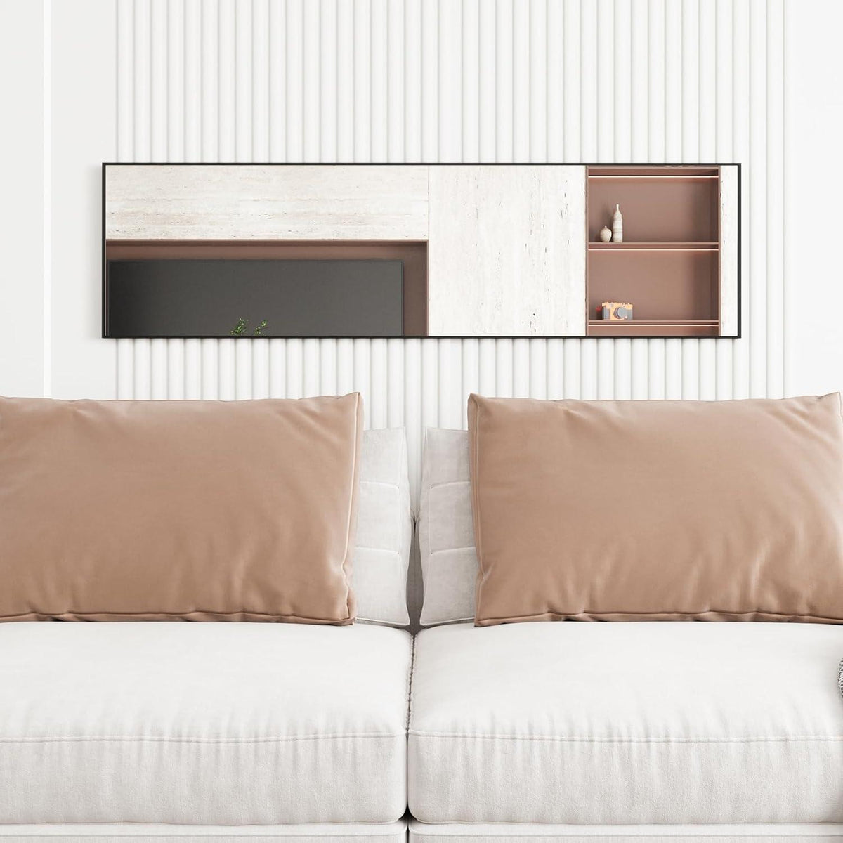 Ganzkörperspiegel 150x40cm – Freistehend, Hängend, Schwarz