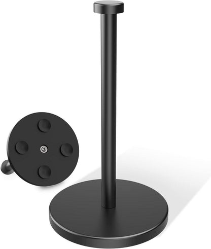 Küchenrollenhalter Schwarz stehend mit Saugnapf-Basis