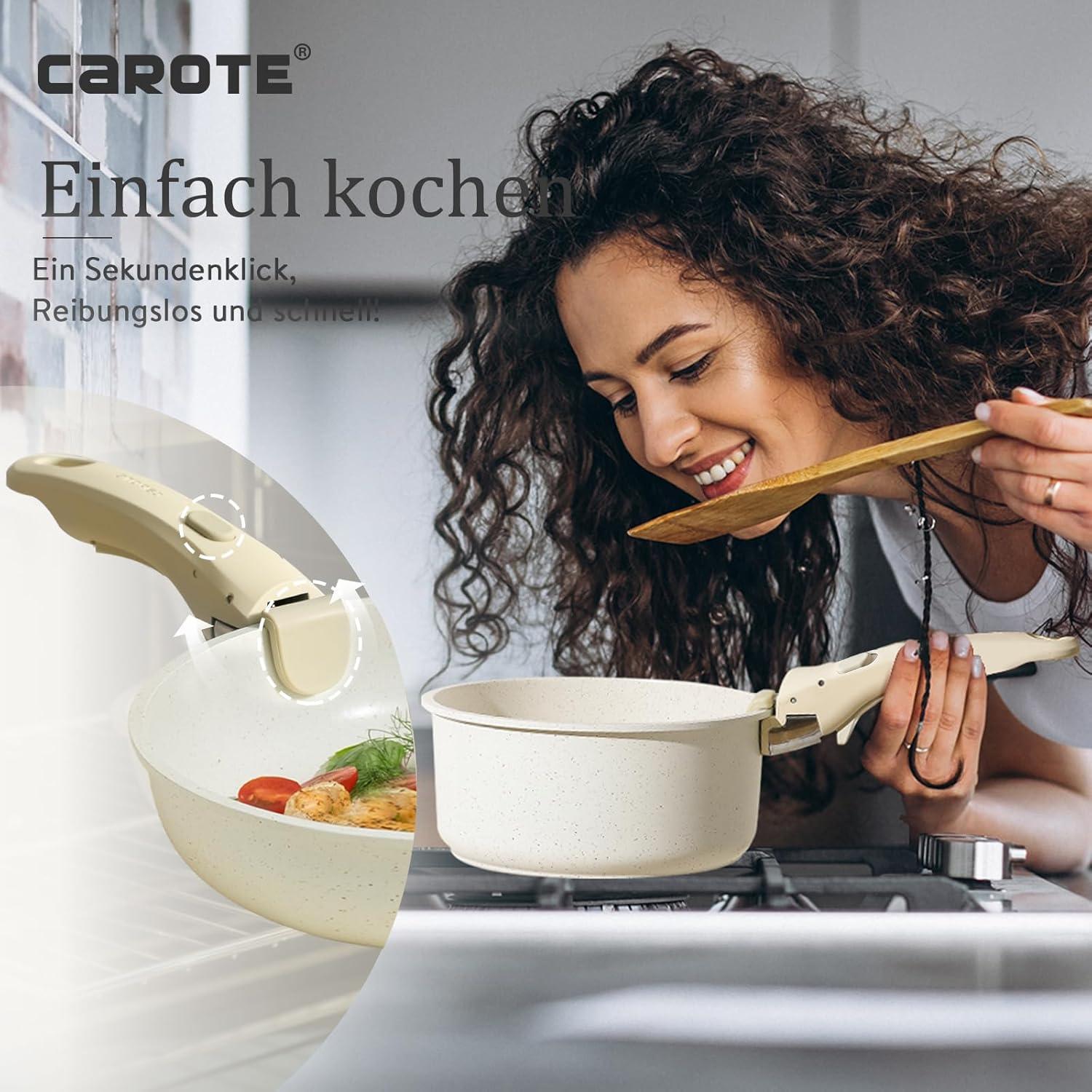 Antihaft Induktion Topfset abnehmbare Griffe