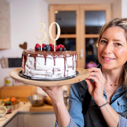 Holz Zahlen Cake Topper Geburtstag Happy Birthday Dekoration 0-9