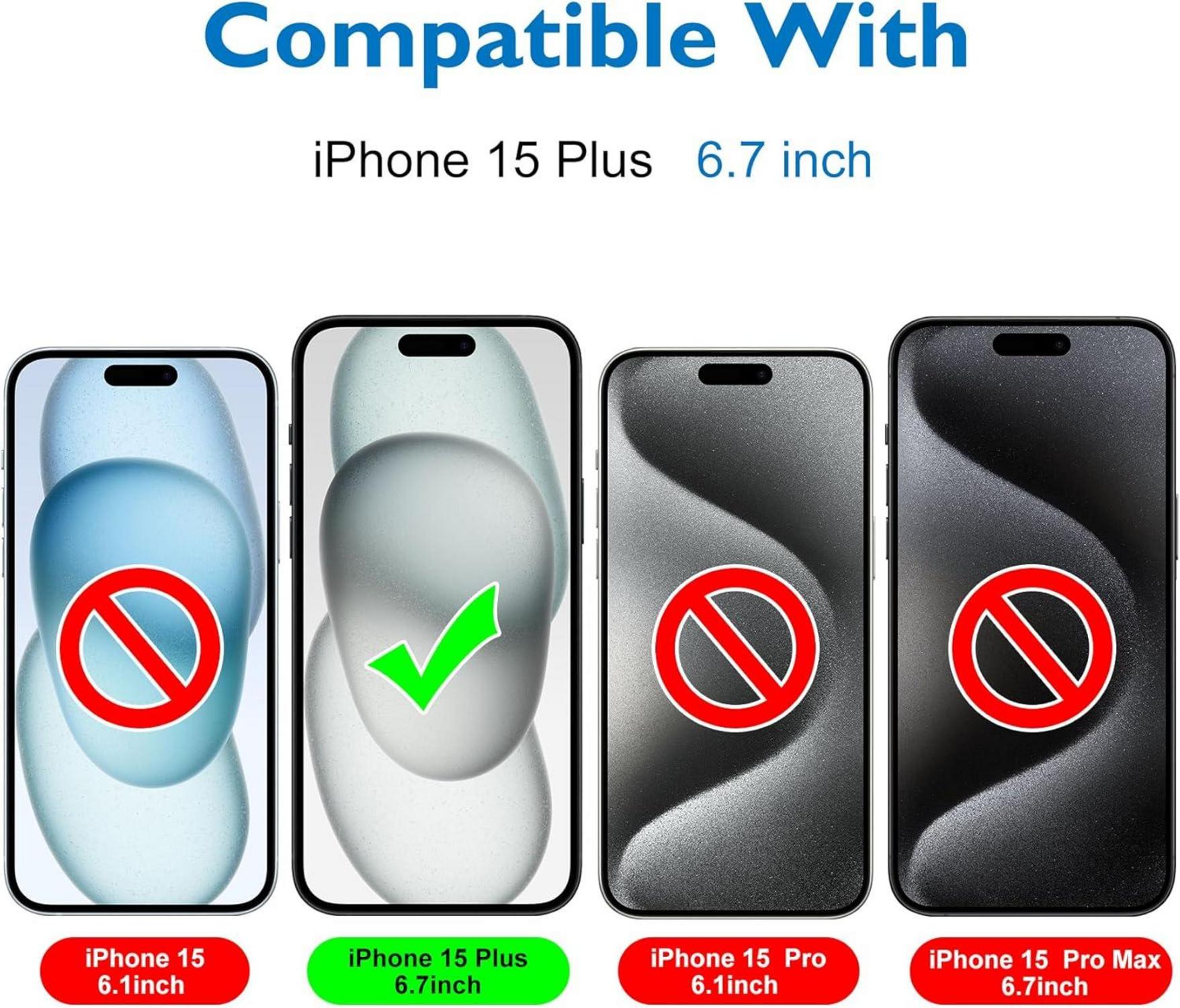 Mothca Matt Panzer Schutz Glas iPhone 15 Plus 6,7 Zoll