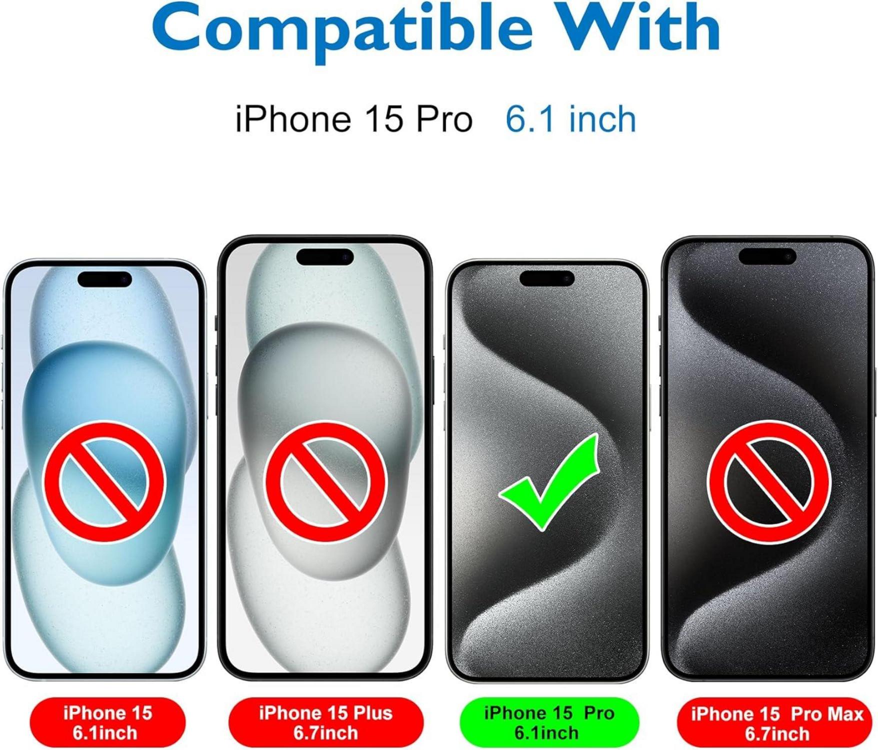 Sichtschutz Panzerglas iPhone 15 Pro 6,1 Zoll Matt Privacy Screen