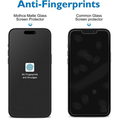 Matt Panzer Schutzglas für iPhone 15 (2+2 Stk.) Blendschutz