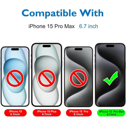Mothca Matt Sichtschutz iPhone 15 Pro Max 6,7 Zoll