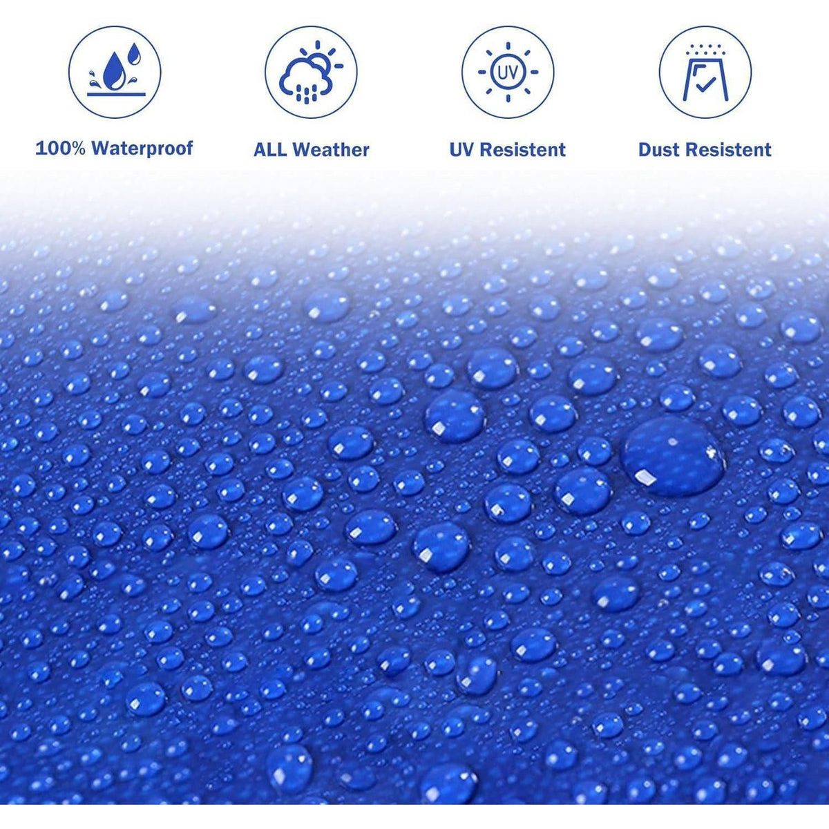 Wasserdichte Abdeckplane 3x3m – 440g/m² PVC Schutzplane Blau