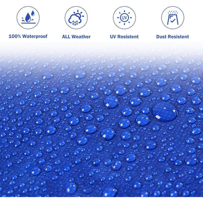 Wasserdichte Abdeckplane 2x3m – 440g/m² PVC Schutzplane Blau