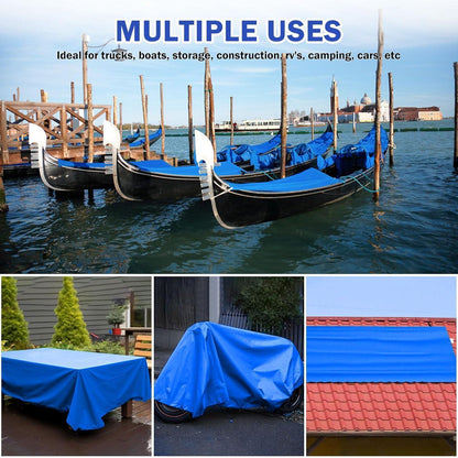 Wasserdichte Abdeckplane 3x4m – 440g/m² PVC Schutzplane Blau