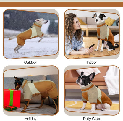 Wasserdichter Hundemantel Winter mit Geschirr für Kleine Hunde Braun M