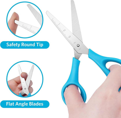 Kinderscheren mit weichen Komfortgriffen 12,7 cm stumpfe Spitze 5er Pack