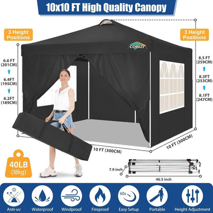 Faltpavillon 3x3 wasserdicht – Stabil & Winterfest mit Seitenteilen