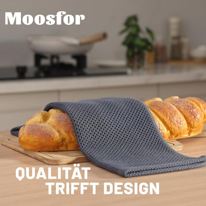 Moosfor Geschirrtücher 100% Baumwolle 6er Set Weich