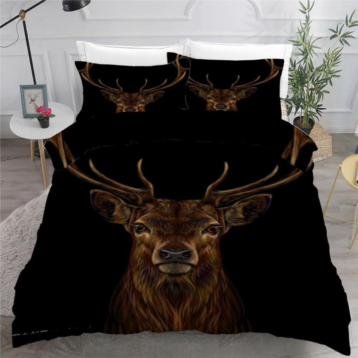 Elch Bettwäsche Set 220x240 cm - 3-teilig Mikrofaser