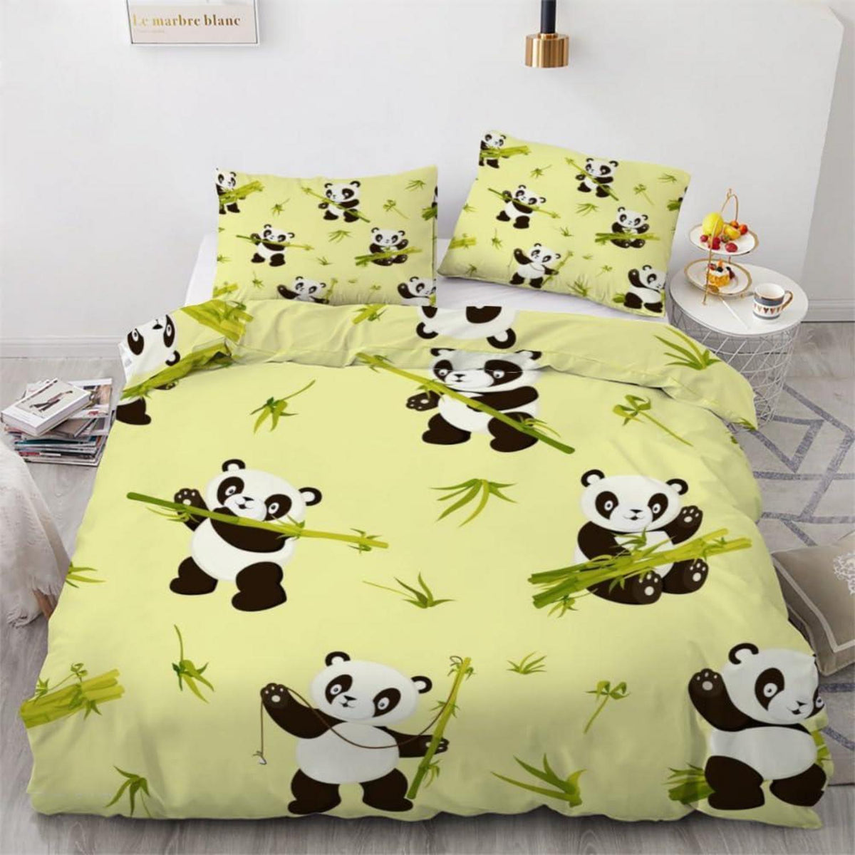 Panda Kinderbettwäsche 135x200 cm 4-teilig Mikrofaser
