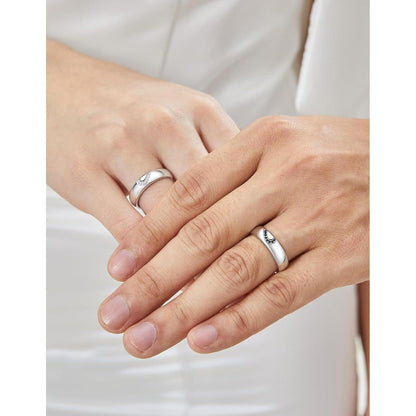 Partnerring Moissanit Ehering 925 Silber Valentinstag