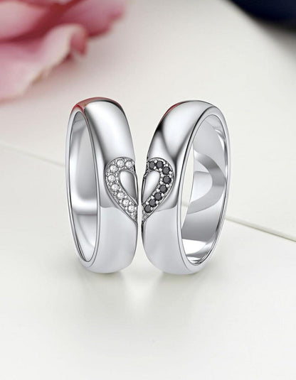 Partnerring 925 Sterling Silber, Moissanite Ehering mit