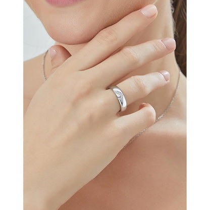 MomentWish Partnerring Moissanit Ehering 925 Sterling Silber