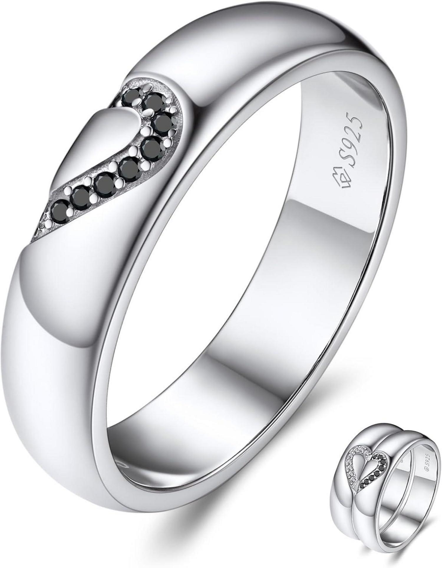 Moissanit Partnerring 925 Sterling Silber Valentine's Day Gift