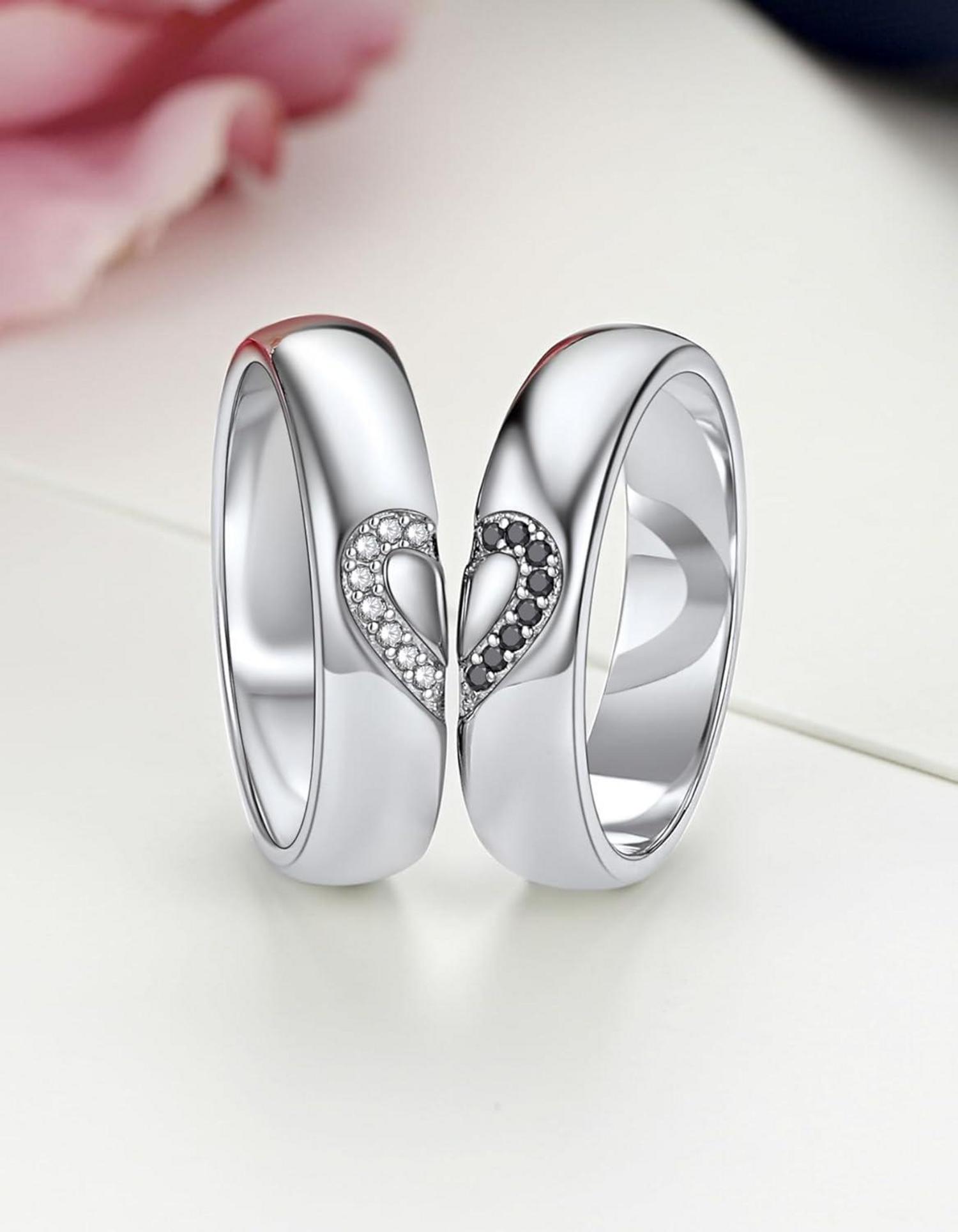 Partnerring für sie und ihn 925 Sterling Silber Moissainte Ehering