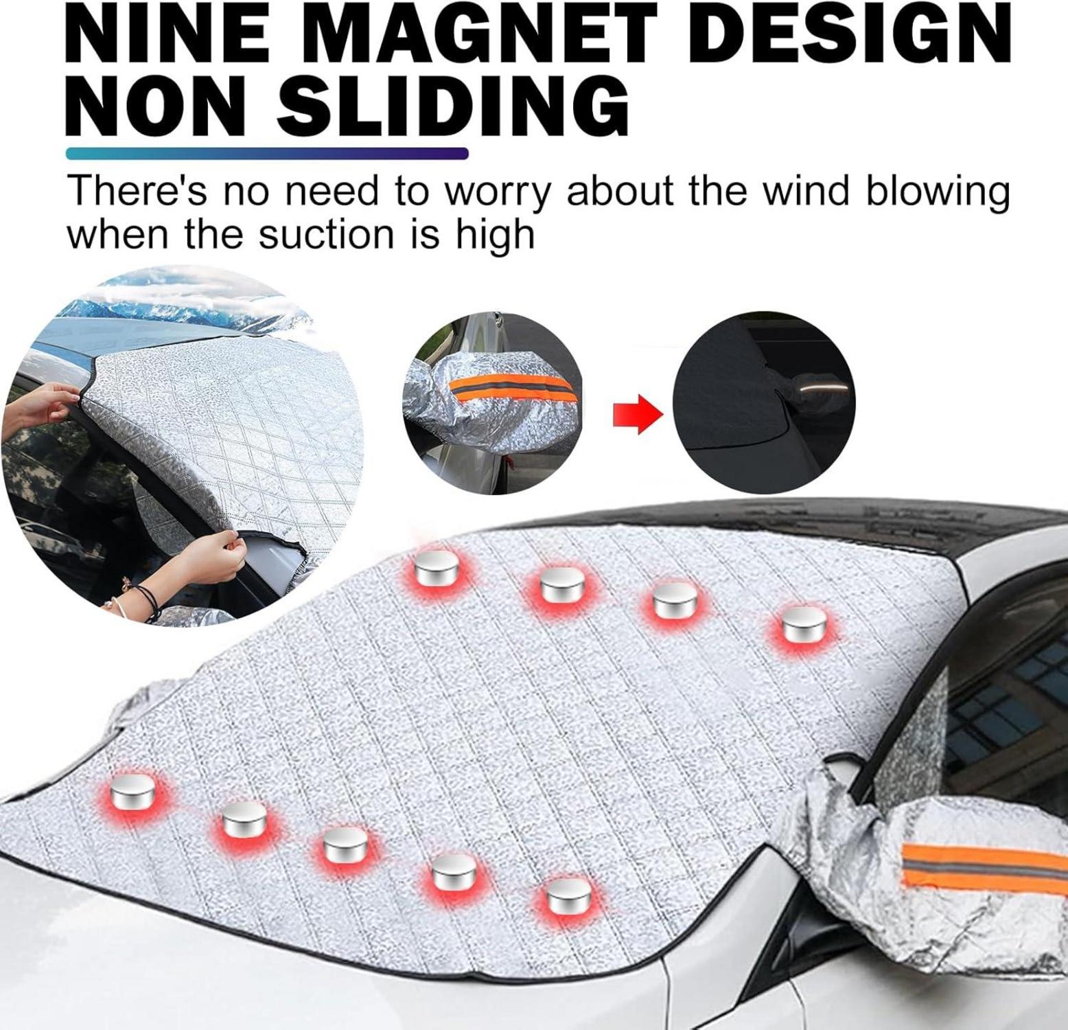 Auto Windschutzscheibenabdeckung Winter Schutz Magnet Fixierung UV