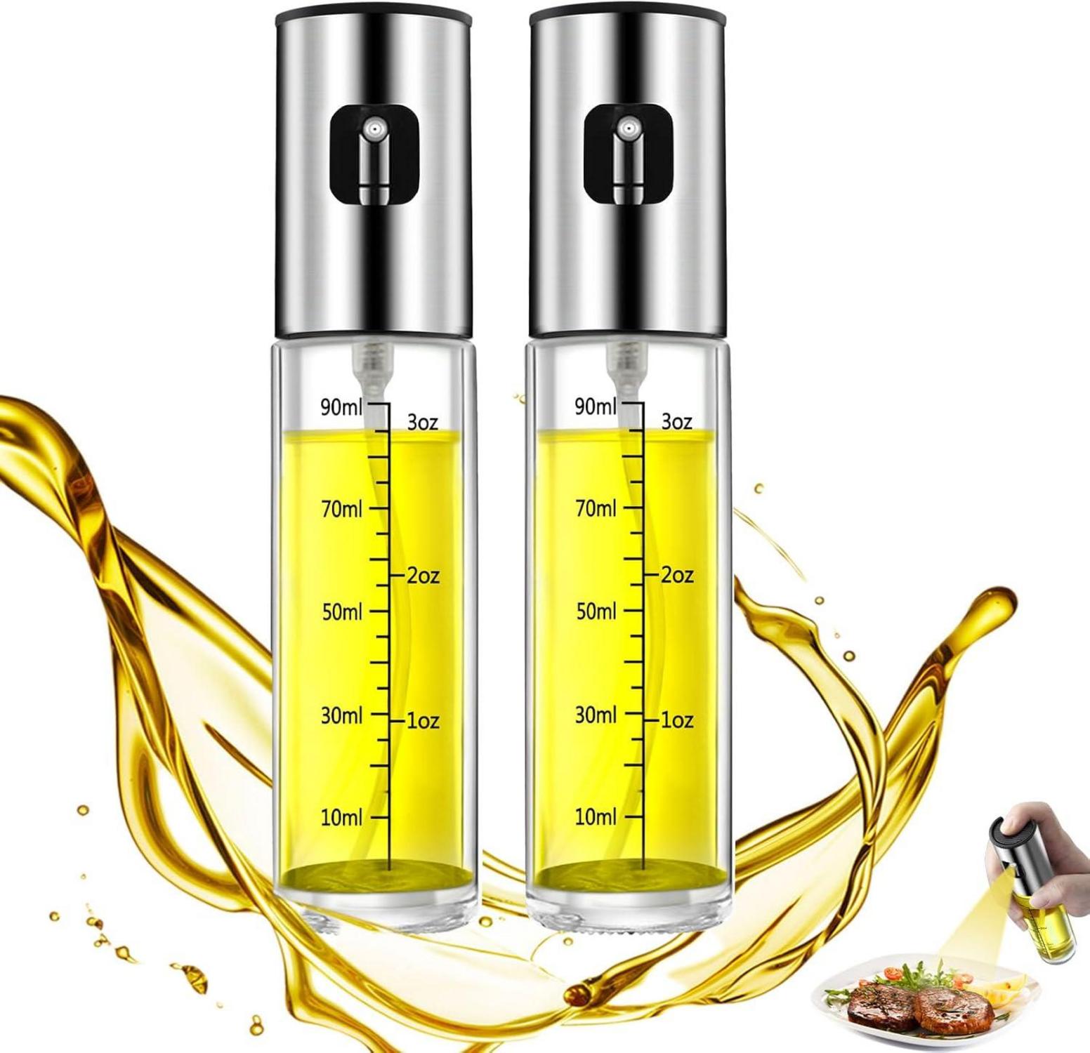 Ölsprüher Set 2 Stück 100ml Glaspumpflasche Professioneller