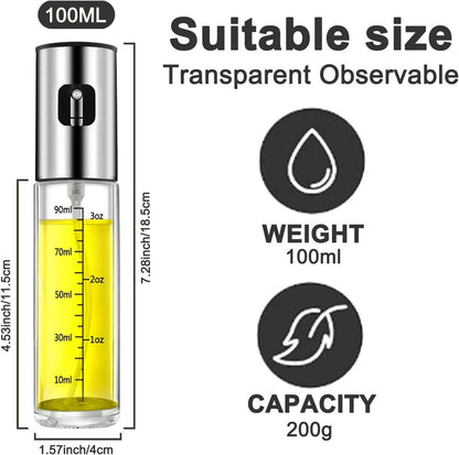 Ölsprüher 2 Stück 100ml Glas Zerstäuber Küche BBQ