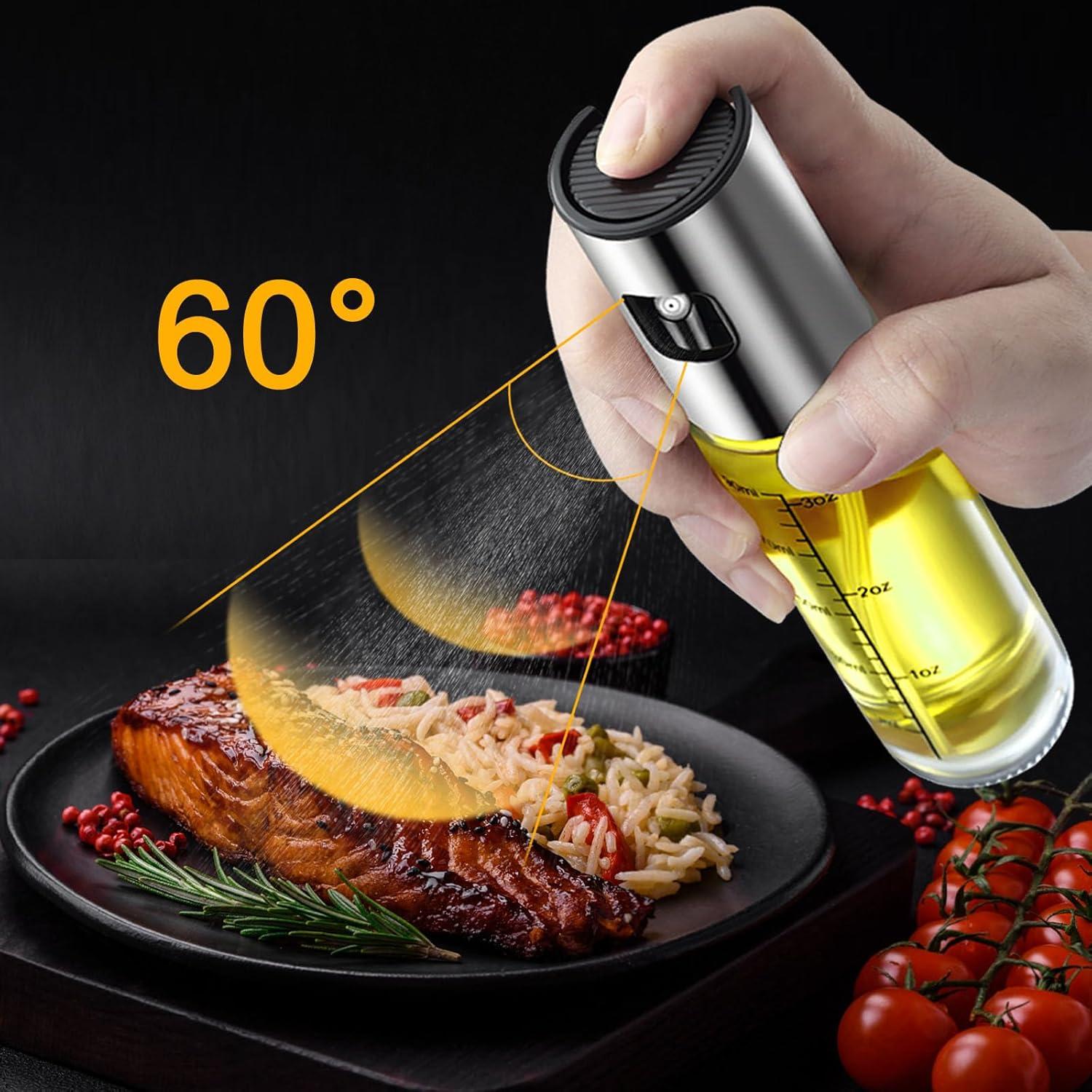 Ölsprüher 2er Set 100ml Glasflasche Abgestuft für Küche BBQ
