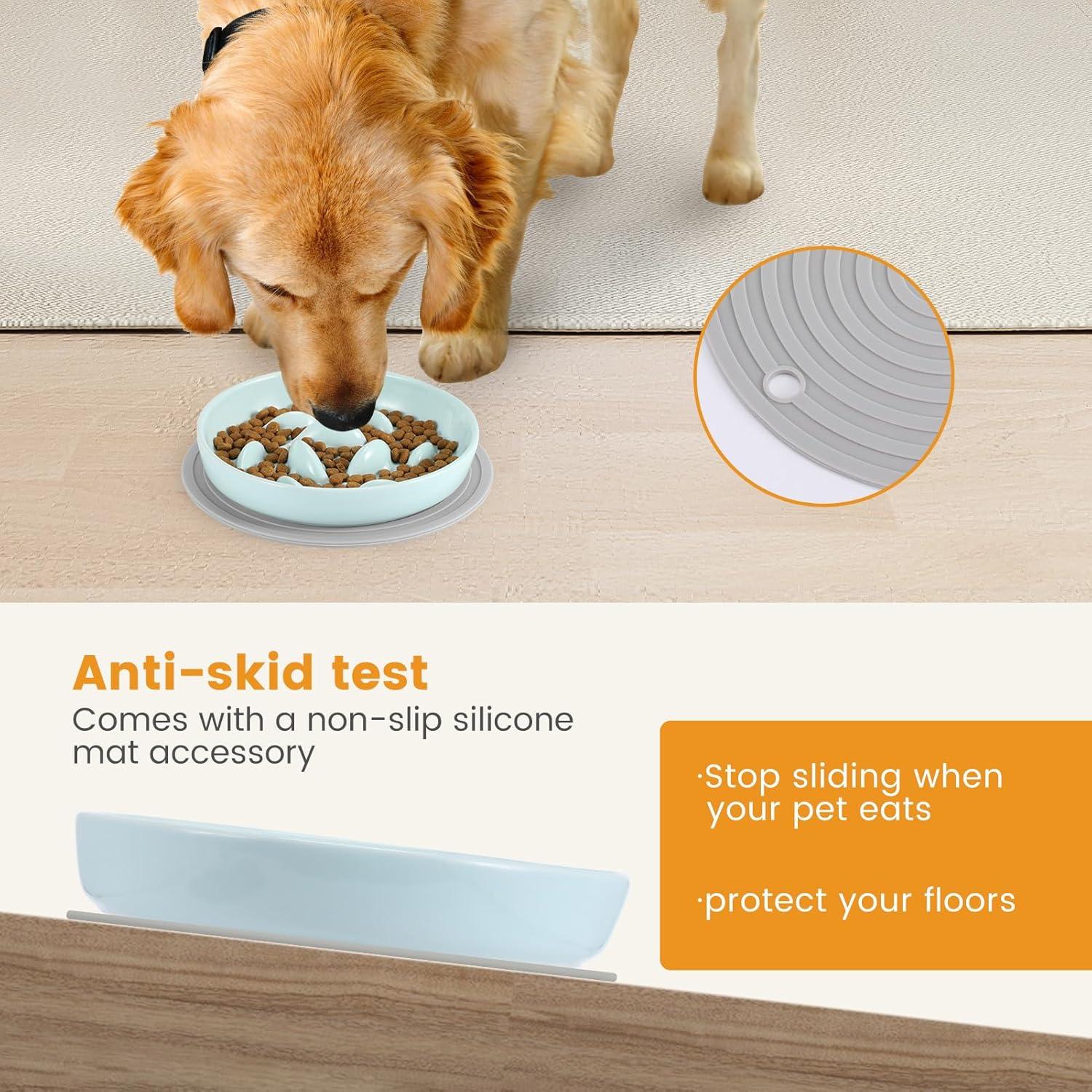 Keramik Napf Katze Anti Schling Slow Feeder für Nassfutter mit Rutschfestem Boden