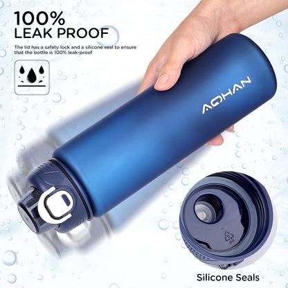 Sport Trinkflasche 1l BPA Frei Auslaufsicher mit Filter für Fitness und Fahrrad
