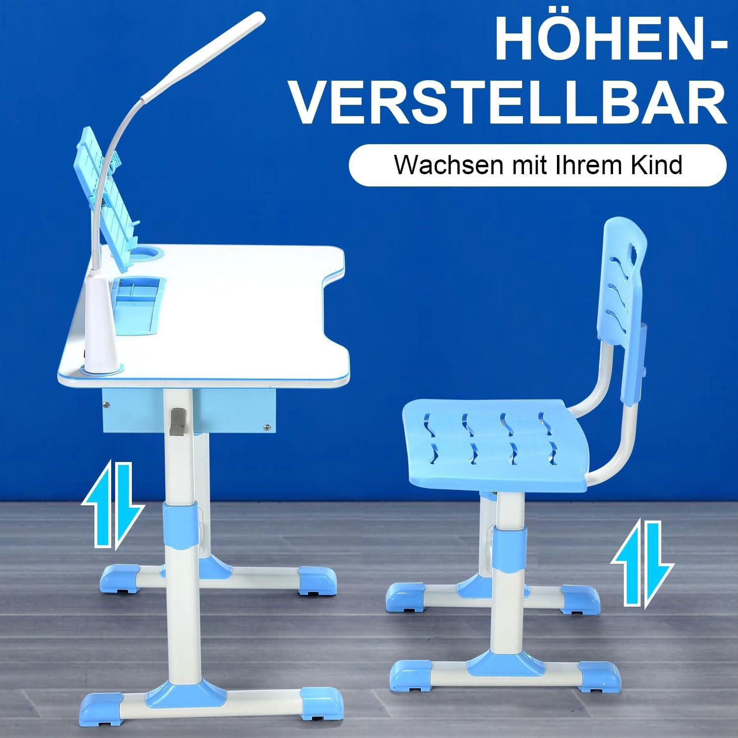 Kinder Schreibtisch Höhenverstellbar Mädchen Schülerschreibtisch
