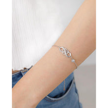 Infinity Armband Damen Silber 925 mit Moissanit Herz 0,5 Karat