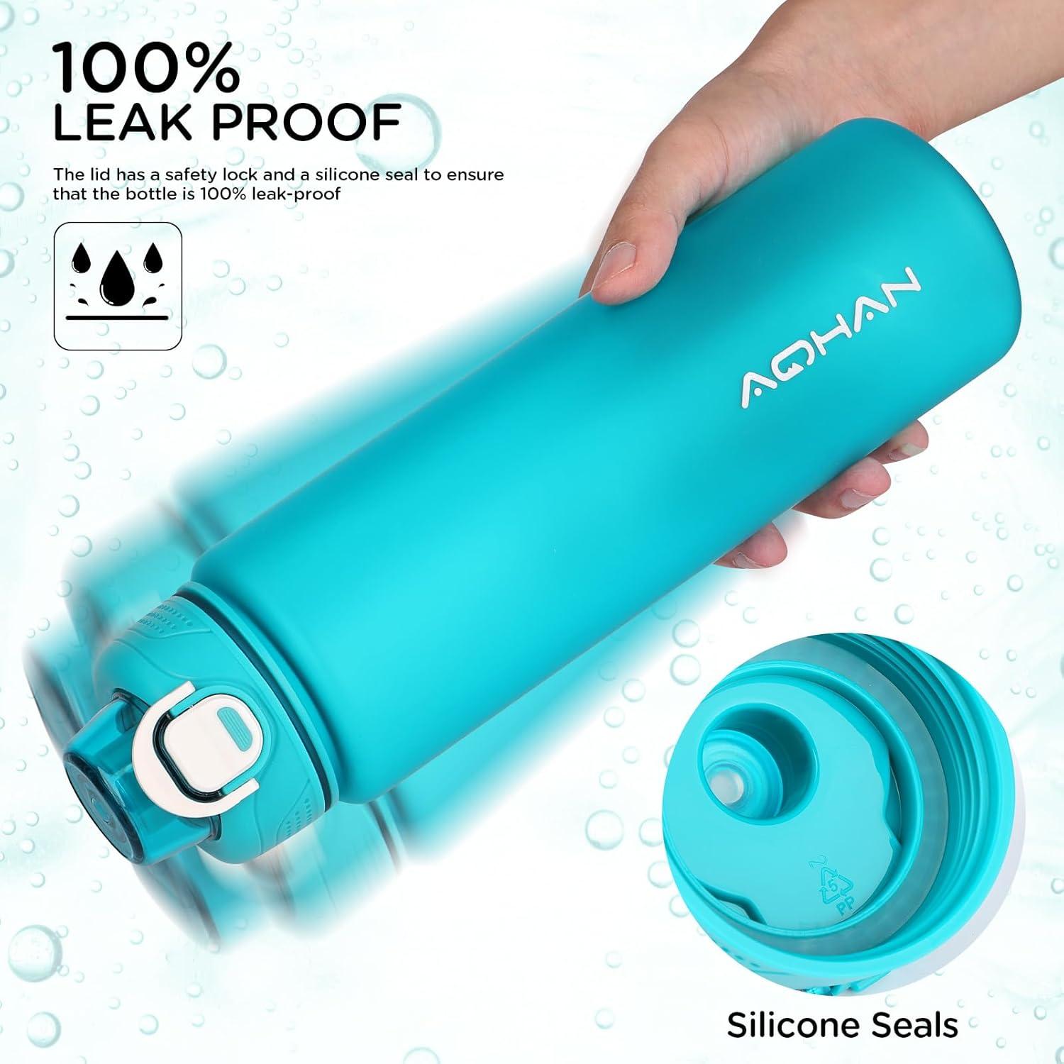 Sport Trinkflasche 1l BPA Frei Kohlensäure Geeignet Auslaufsicher Filter Lake Blue