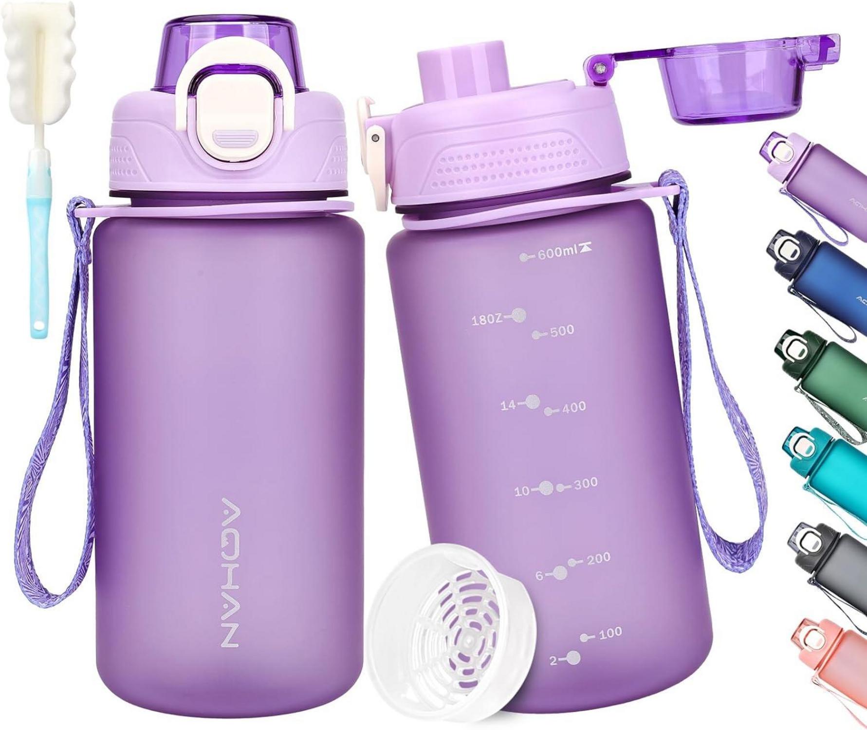 Sport Trinkflasche 600ml BPA Frei Auslaufsicher Grün