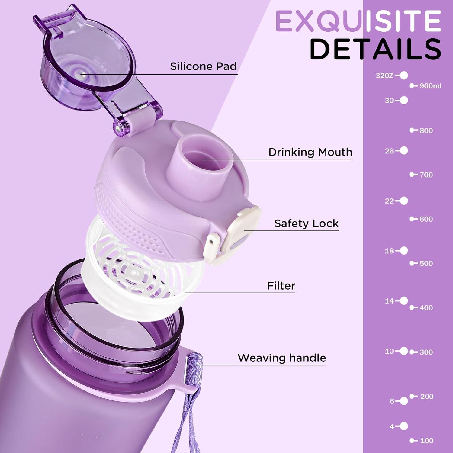 AOHAN Trinkflasche 600ml BPA Frei Sport Kohlensäure Geeignet