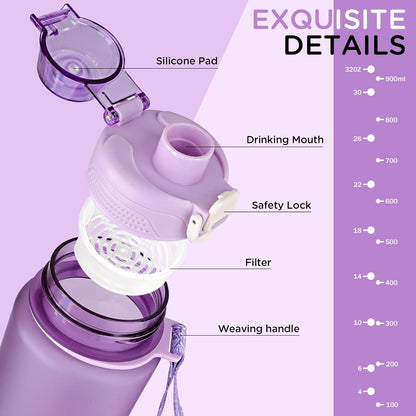 AOHAN Trinkflasche 600ml BPA Frei Sport Kohlensäure Geeignet