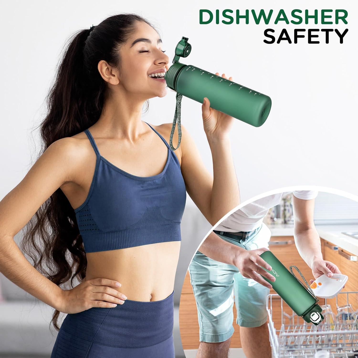 Trinkflasche 600ml BPA Frei Sport Wasserflasche Auslaufsicher mit
