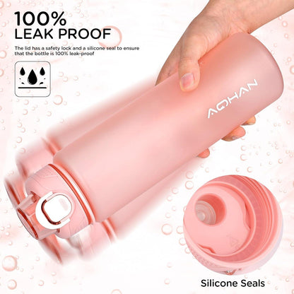 AOHAN Trinkflasche 600ml BPA Frei Sport Wasserflasche Pink
