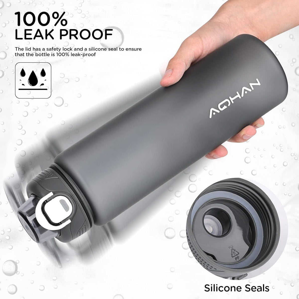 AOHAN Sport Trinkflasche 1l BPA frei Auslaufsicher mit Filter