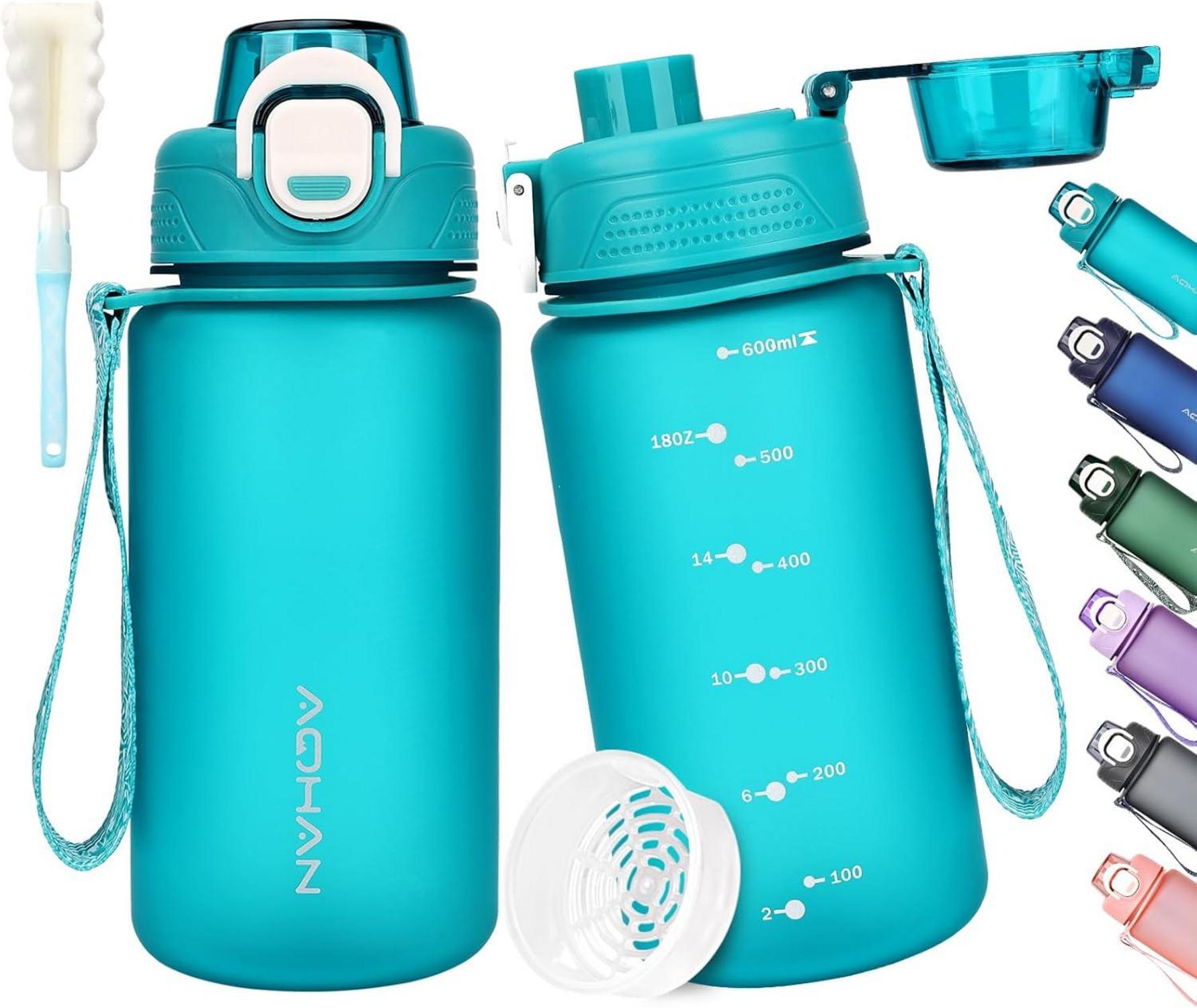 Sport Trinkflasche 600ml BPA Frei Auslaufsicher Mit Filter