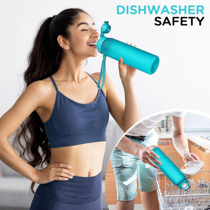 Trinkflasche 600ml BPA Frei Sport Wasserflasche auslaufsicher Filter