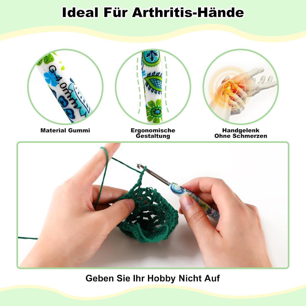 Häkelnadel Set 14 Größen – Ergonomisch & Tragbar