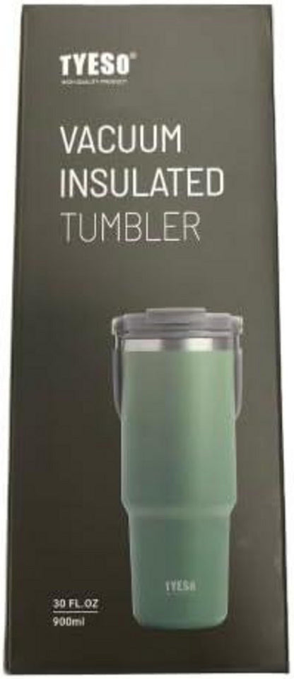 Thermobecher 900ml Orange Strohhalm Deckel Edelstahl Isolation Warm Kalt